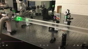 Video of optical pulling of airborne particles